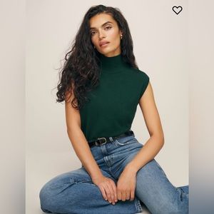 Reformation Arco Sleeveless cashmere turtleneck